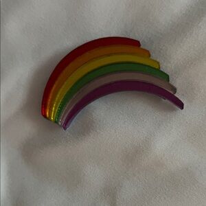 Vintage from 70s Rainbow Arc Enamel Pin - Multicolor